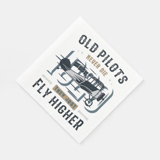 Oude piloten sterven nooit servet (Hoek)
