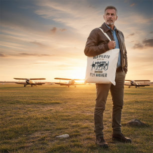 Oude Piloten Sterven Nooit Tweedekker Vliegen Cita Tote Bag