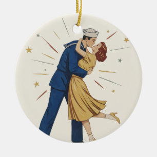 Oude Pin-up Zeeman Kus Keramisch Ornament