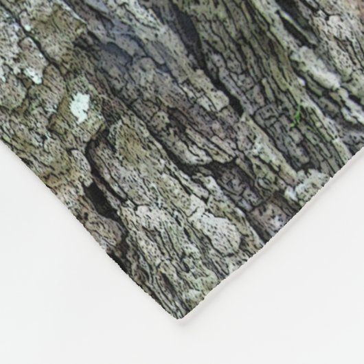 Oude pine Bark Fleece Deken (Hoek)