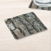 Oude pine Bark Kartonnen Onderzetters (Schuin)