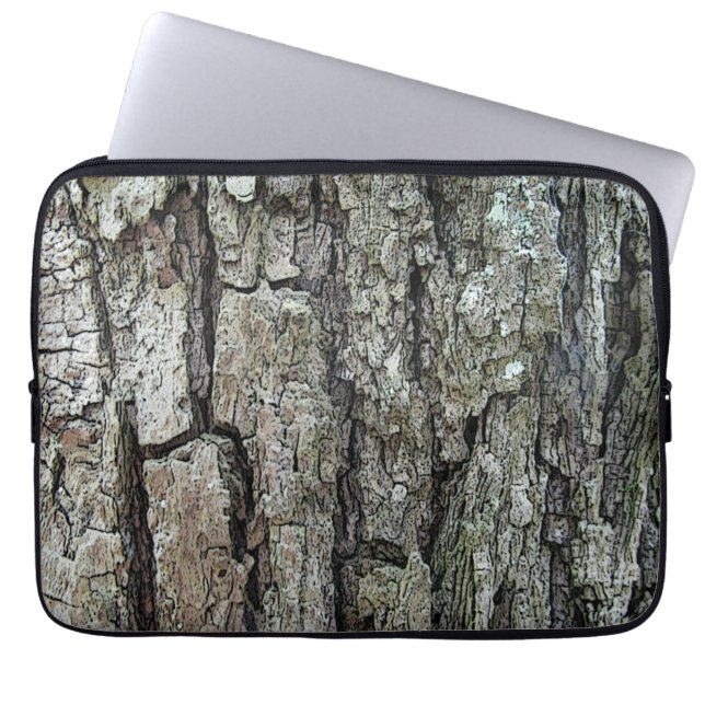 Oude pine Bark Laptop Sleeve (Voorkant)