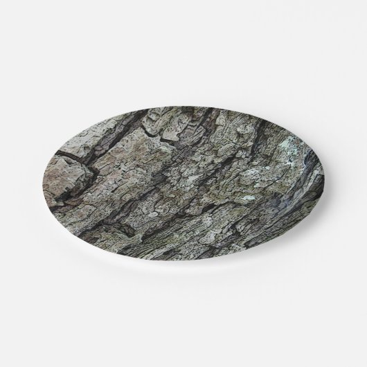 Oude pine Bark Papieren Bordje (Gekanteld)