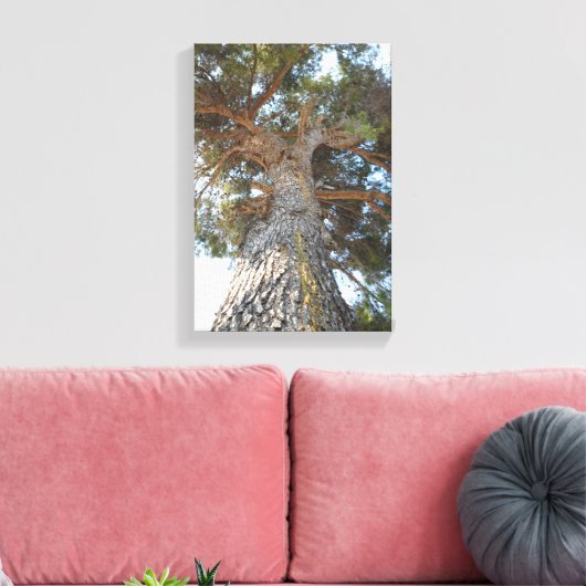 Oude pine canvas afdruk (Insitu (Woonkamer))