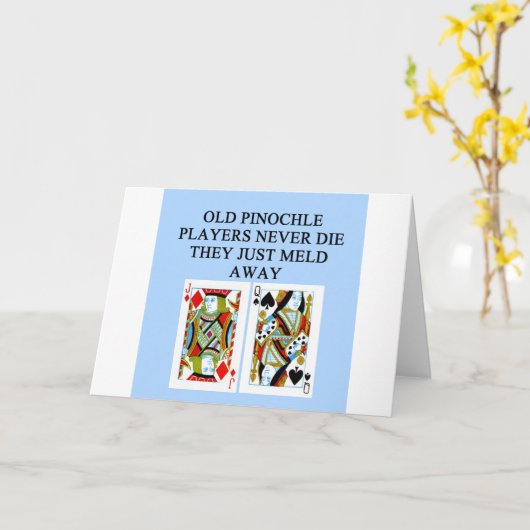 Oude Pinochle speler Kaart (Gele Bloem)