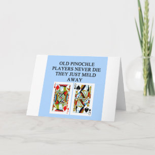 Oude Pinochle speler Kaart