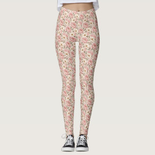 Oude Pioen Bloei Patroon Leggings