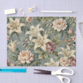 Oude Pioen Lelie Bloemmotief Tissuepapier (Craft)