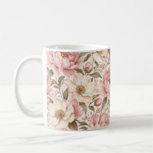 Oude Pioenbloem Patronen Koffiemok