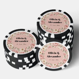 Oude Pioenbloem Patronen Poker Chips