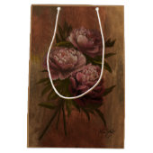 Oude Pioenrozen Medium Cadeauzakje (Achterkant)