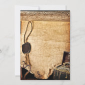 Oude  piraat Scroll Wedding Kaart (Achterkant)