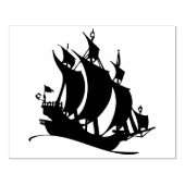 Oude piraatzegel Silhouette Rubber Art Stamp Rubberstempel (Afrduk)