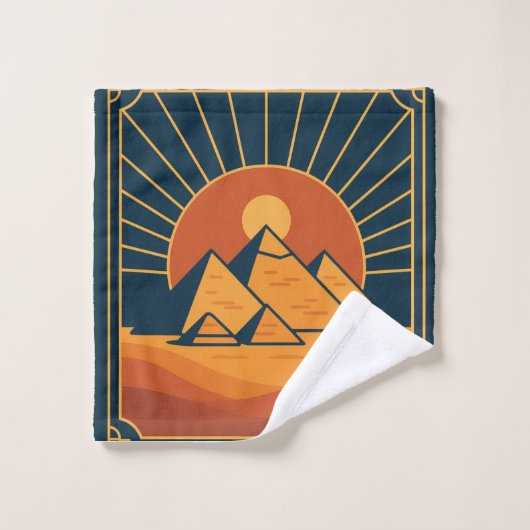 Oude Piramides Goddelijke Handdoek Decor (Wasdoekje)
