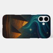 Oude Piramides Heilige Nacht Blauwgroen Hemel Case-Mate iPhone Case (Achterkant (horizontaal))