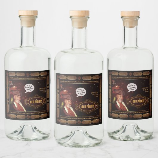 Oude Pirate Rum Label Likeurfles Etiket (Flessen)
