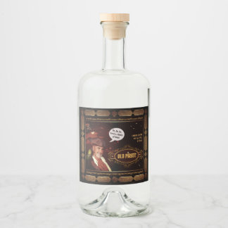 Oude Pirate Rum Label Likeurfles Etiket