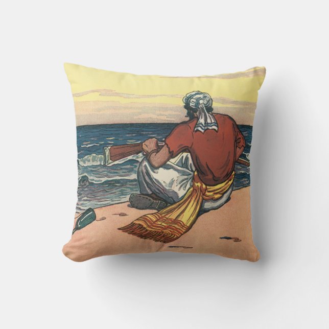 Oude piraten, gestrand op een onbewoond eiland kussen (Voorkant)