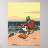 Oude piraten, gestrand op een onbewoond eiland poster (Voorkant)