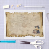 Oude Piraten Kaart Schatkist Kompas Decoupage Tissuepapier (Craft)