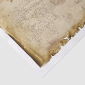 Oude Piraten Kaart Skelet Skull Botten Vlag Decoup Tissuepapier (Detail)