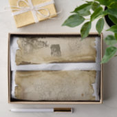 Oude Piraten Kaart Skelet Skull Botten Vlag Decoup Tissuepapier (Geschenk)