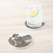 Oude piraten, Kidd op het dek van Adventure Galley Zandsteen Onderzetter (Zijkant)