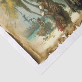 Oude Piraten van de Caribische Palm Tree Decoupage Tissuepapier (Detail)