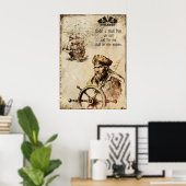 Oude Piraten van het Caribische schip Kapitein Vla Poster (Thuiskantoor)