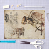 Oude Piraten van het Caribische schip Kapitein Vla Tissuepapier (Craft)