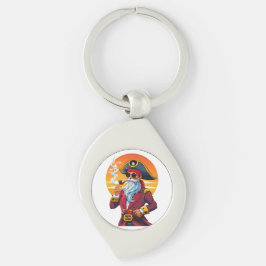Oude piratencapitein sleutelhanger