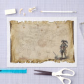 Oude Piratenkaart Pirate of the Caribbean Decoupag Tissuepapier (Craft)