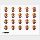 Oude piratenkapitein vierkante sticker (Vel)