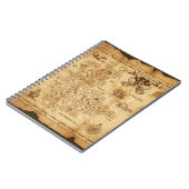 oude piratenschatkaart X markeert de plek Notitieboek (Linkerzijde)