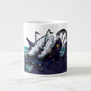 Oude piratenscheepsdok grote koffiekop