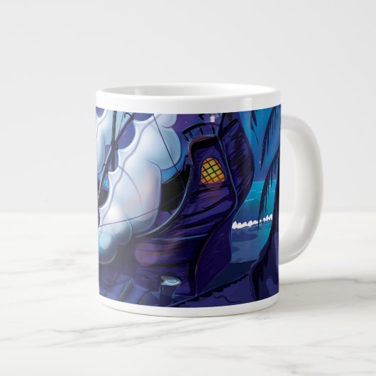Oude piratenscheepsdok grote koffiekop (Voorkant rechts)