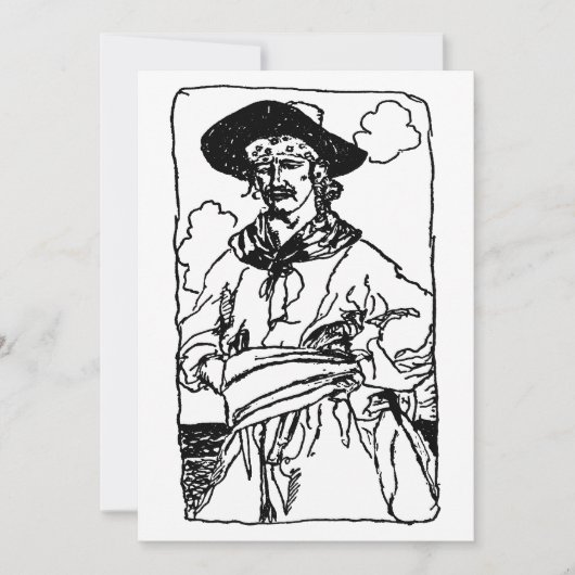 Oude piratenschets van een kapitein door Howard Py (Voorkant)