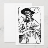 Oude piratenschets van een kapitein door Howard Py (Voorkant / Achterkant)