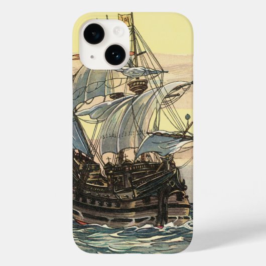 Oude piratenschip, galjoen zeilt op de oceaan Case-Mate iPhone case (Achterkant)
