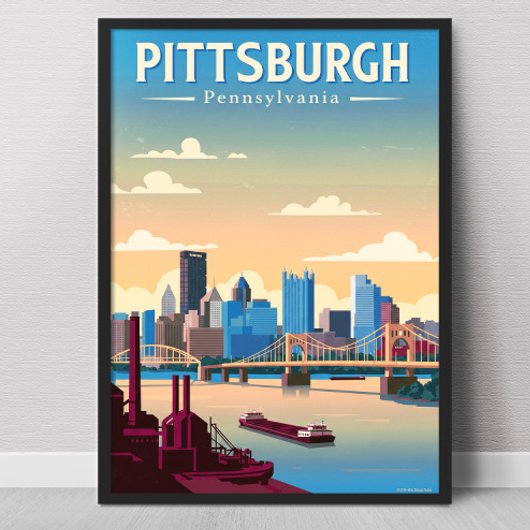Oude Pittsburgh Pennsylvania Poster