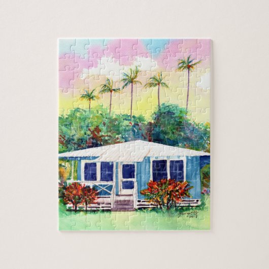 Oude Plantation Cottage in Blue Legpuzzel (Verticaal)