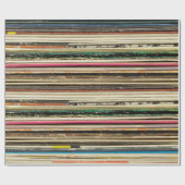 Oude platenkartonnen omhulsels, gestapeld in peler cadeaupapier (Vlak)