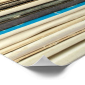 Oude platenkartonnen omhulsels, gestapeld in peler poster (Hoek)