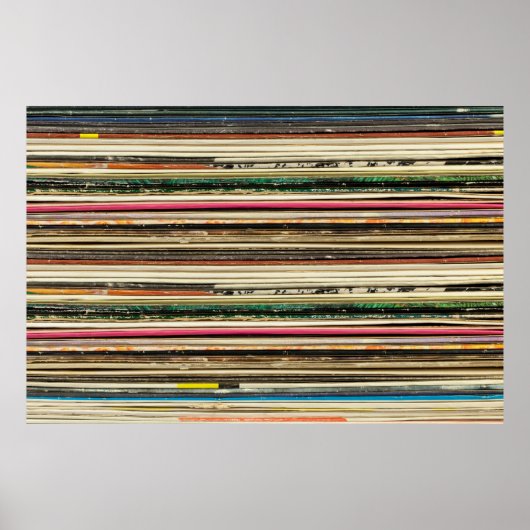 Oude platenkartonnen omhulsels, gestapeld in peler poster (Voorkant)