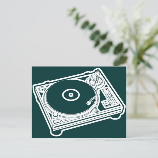 Oude Platenspeler Briefkaart (Staand voorkant)