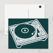 Oude Platenspeler Briefkaart (Voorkant / Achterkant)