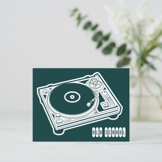 Oude Platenspeler Briefkaart (Staand voorkant)