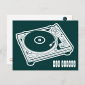 Oude Platenspeler Briefkaart (Voorkant / Achterkant)