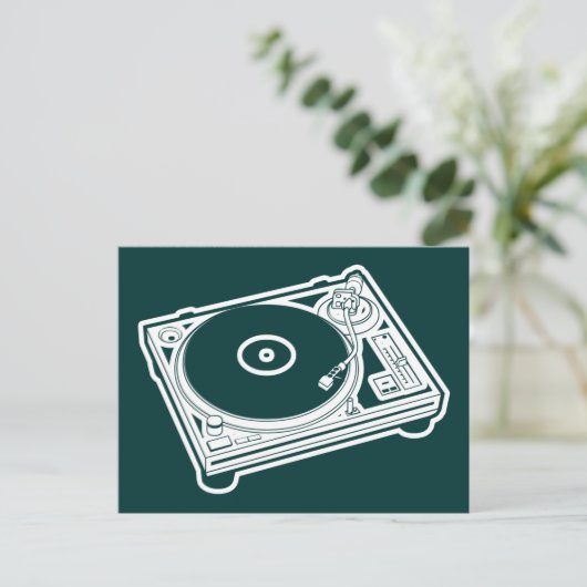 Oude Platenspeler Briefkaart (Staand voorkant)