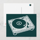 Oude Platenspeler Briefkaart (Voorkant / Achterkant)